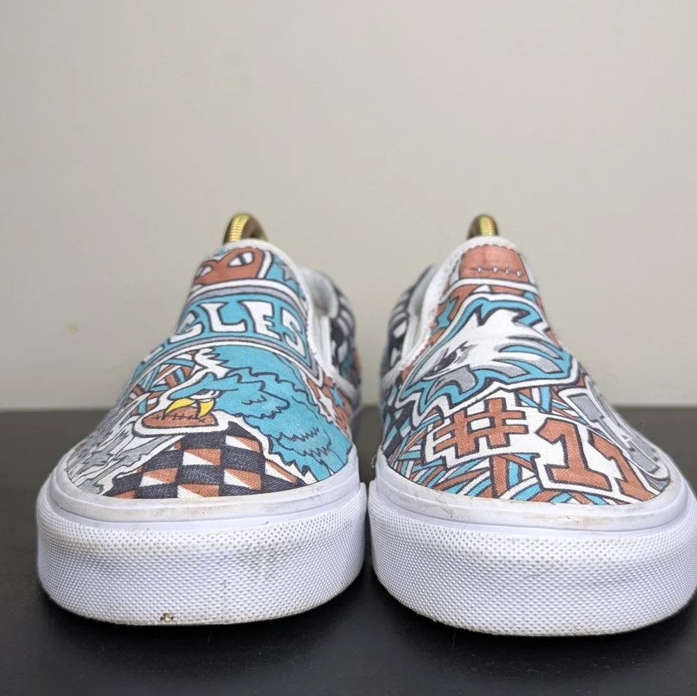 Vans Classic Slip On‎ Philadelphia Eagles Graphic Sneakers Shoes